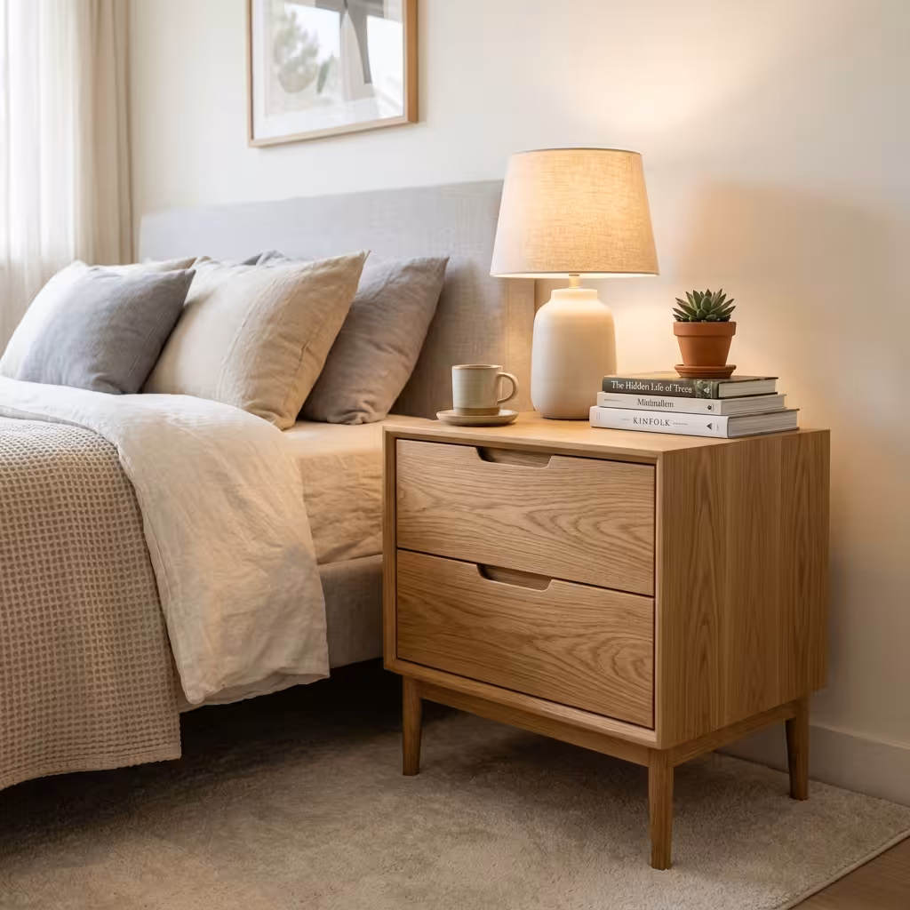 Minimalist Oak Night Table