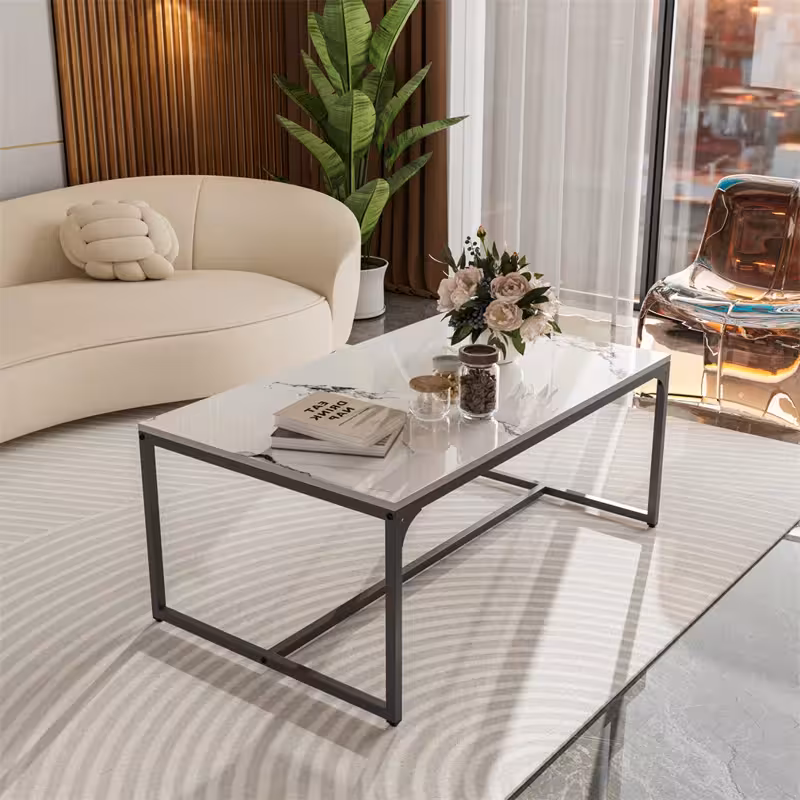 Marbled Glass Center Table