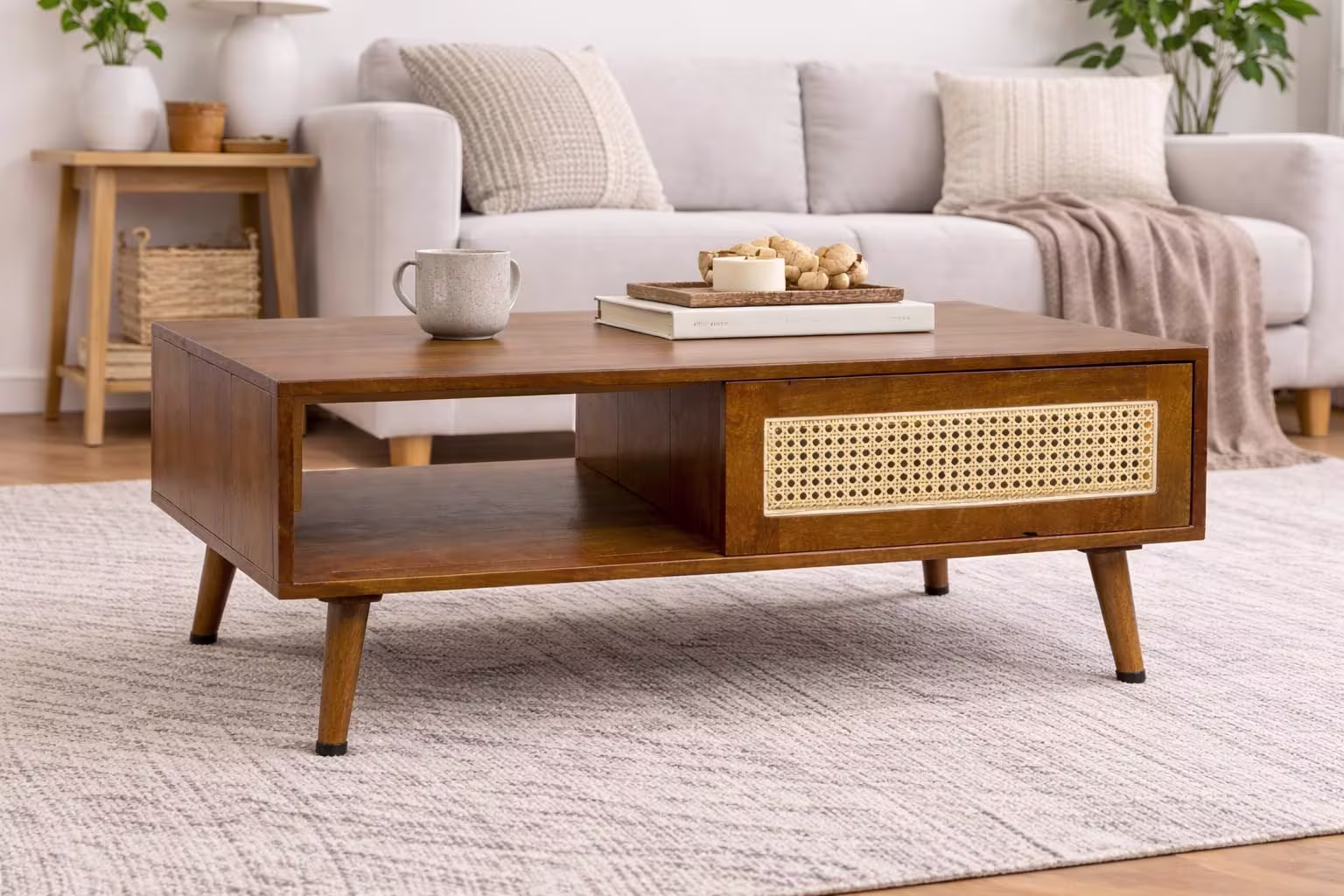 Solid Wood Rectangular Center Table